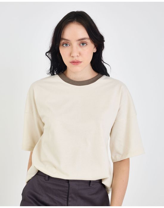 T-shirt malha ebi off-white