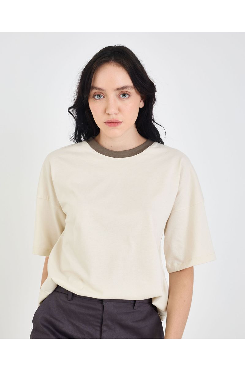T-shirt malha ebi off-white