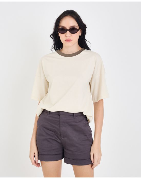 T-shirt malha ebi off-white