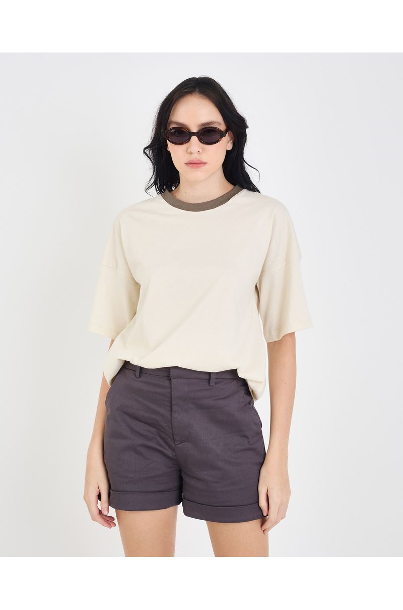 T-shirt malha ebi off-white