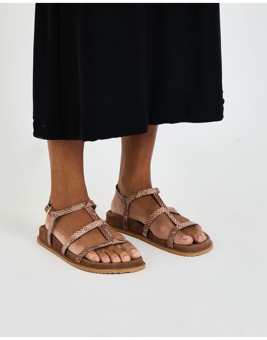 Sandália fendi ebi estampado