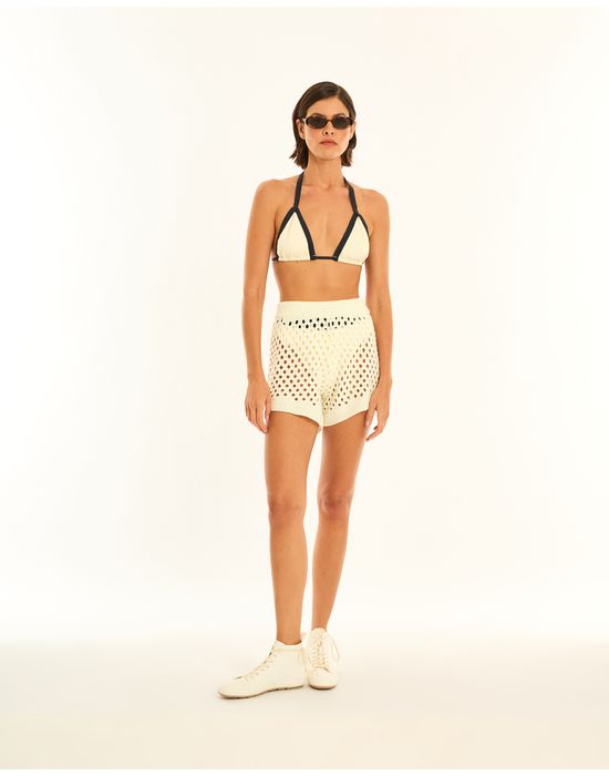 Short tricot bos off-white