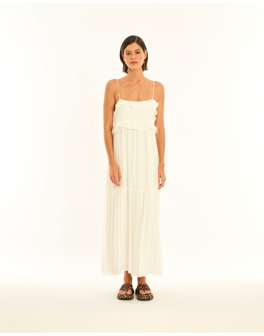 Vestido camadas ala off-white