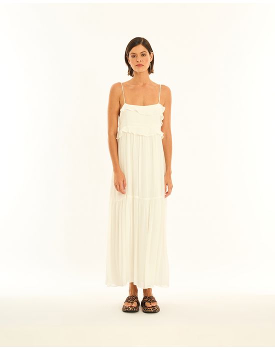 Vestido camadas ala off-white