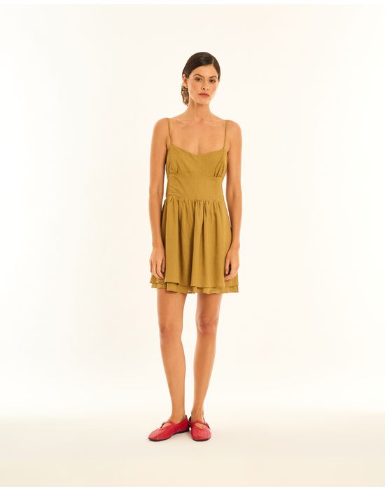 Vestido amber ala marrom