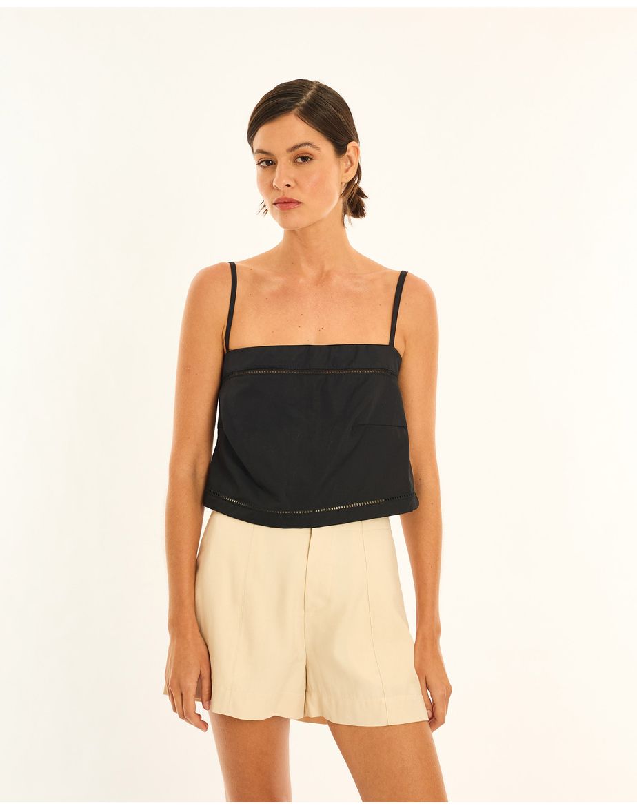 Top detalhe bos preto