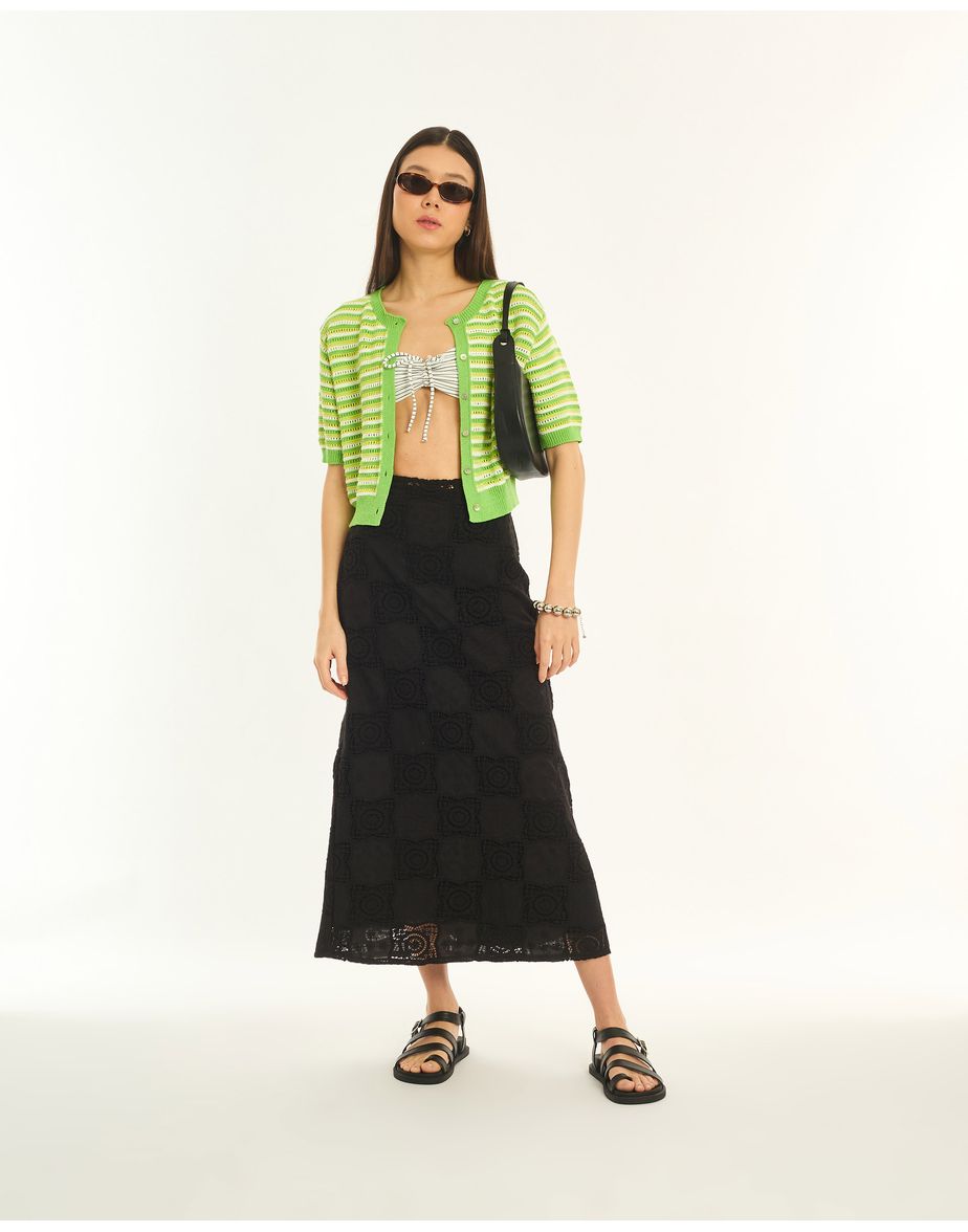Blusa tricot tec verde
