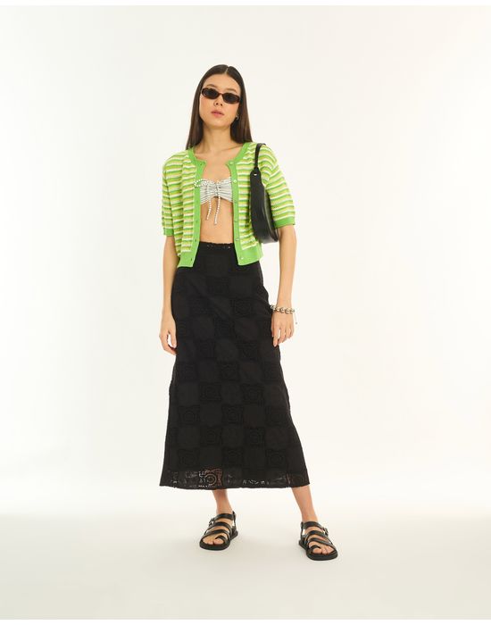 Blusa tricot tec verde