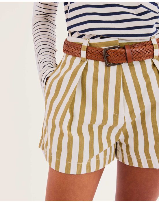 Short listras nav listrado verde