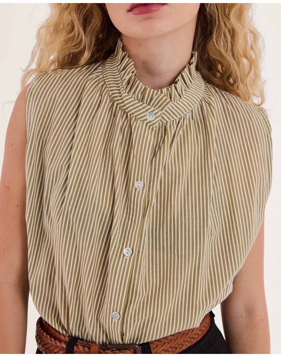 Blusa listras nav listrado verde