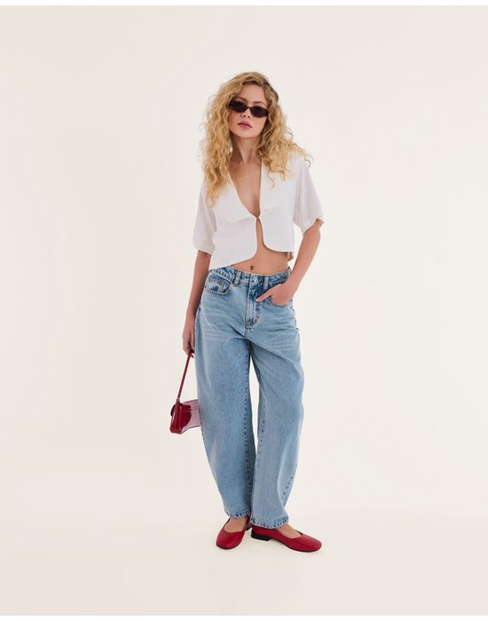 Blusa linho nav off-white