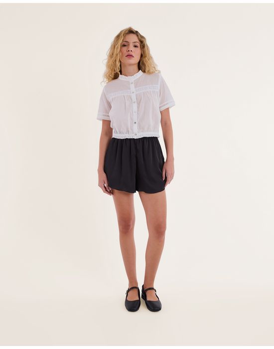 Top voil nav off-white