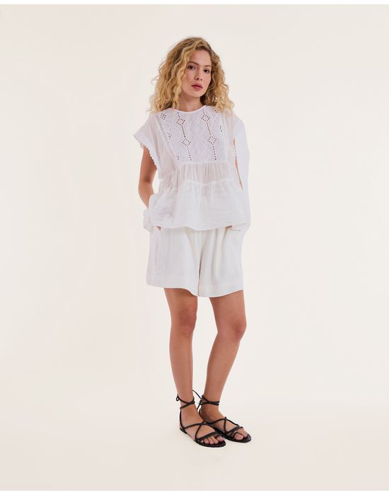 Blusa laise verona nav off-white