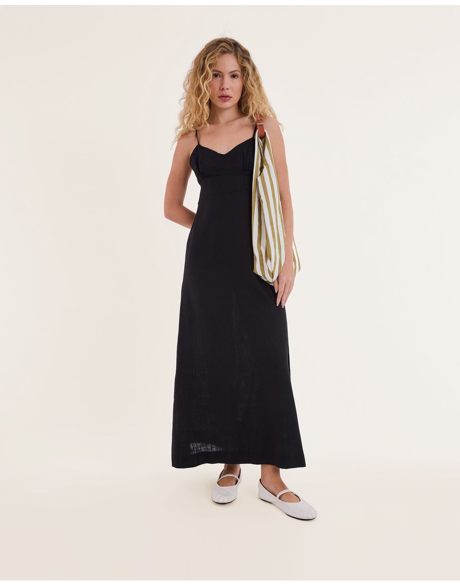 Vestido orla nav preto