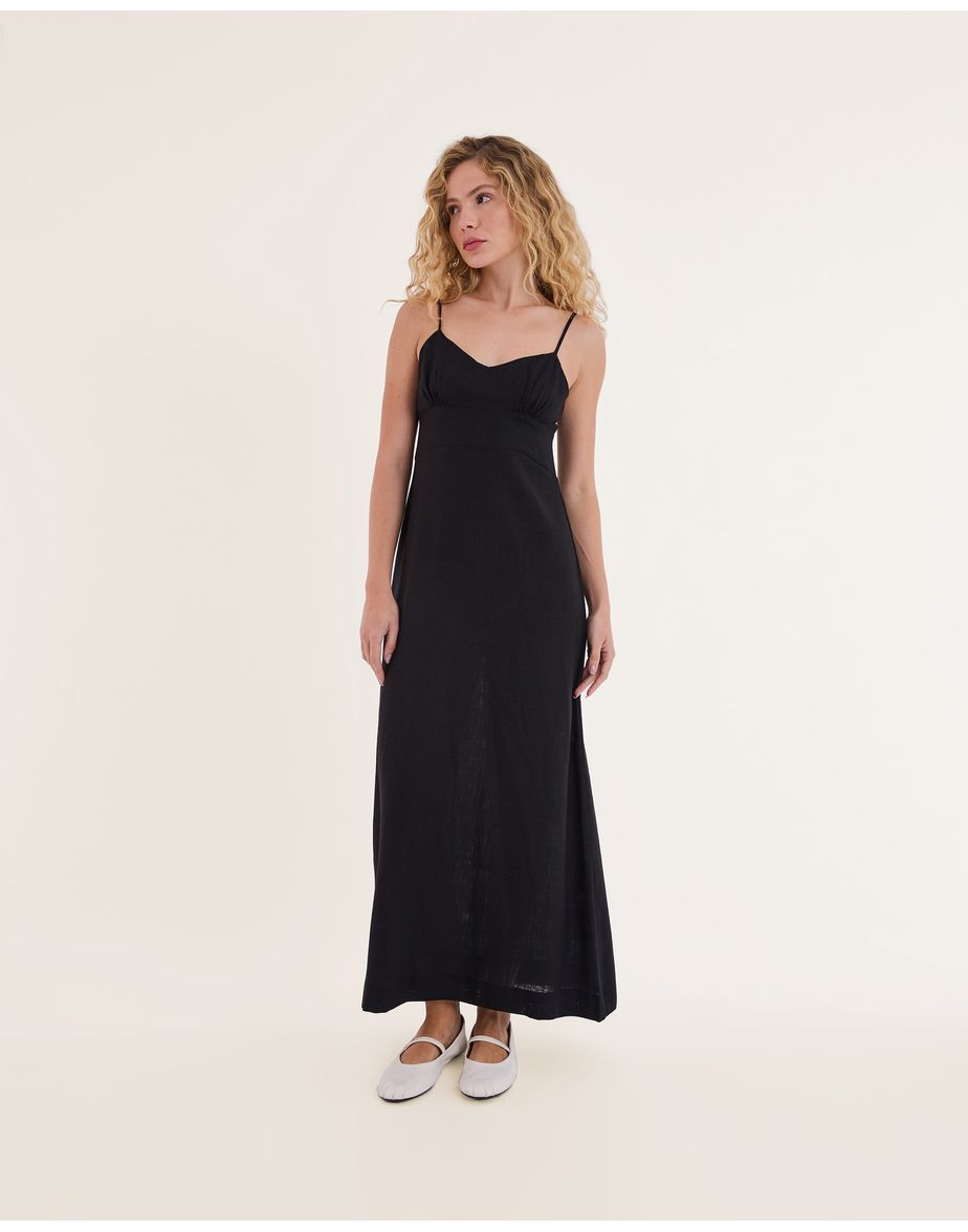 Vestido orla nav preto