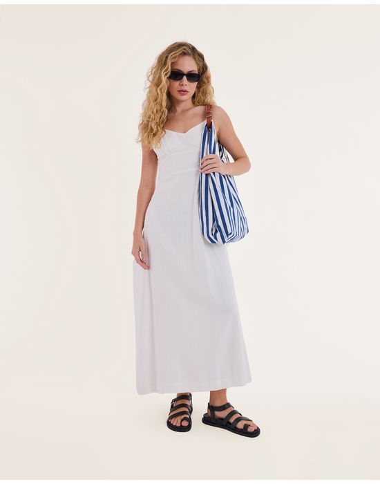 Vestido orla nav off-white