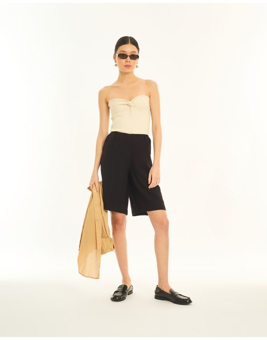 Blusa tqc rib bos off-white