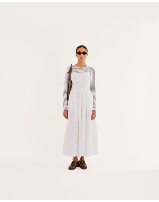 Vestido voil bos off-white