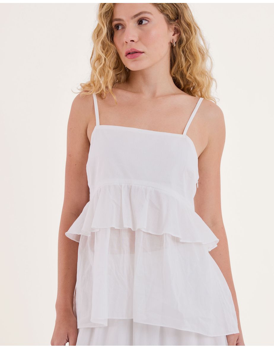 Blusa voil bos off-white