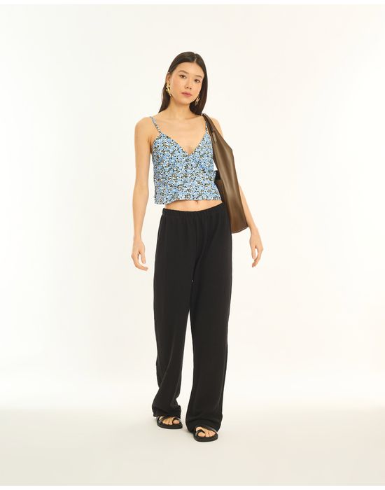 Calça fenda bos preto