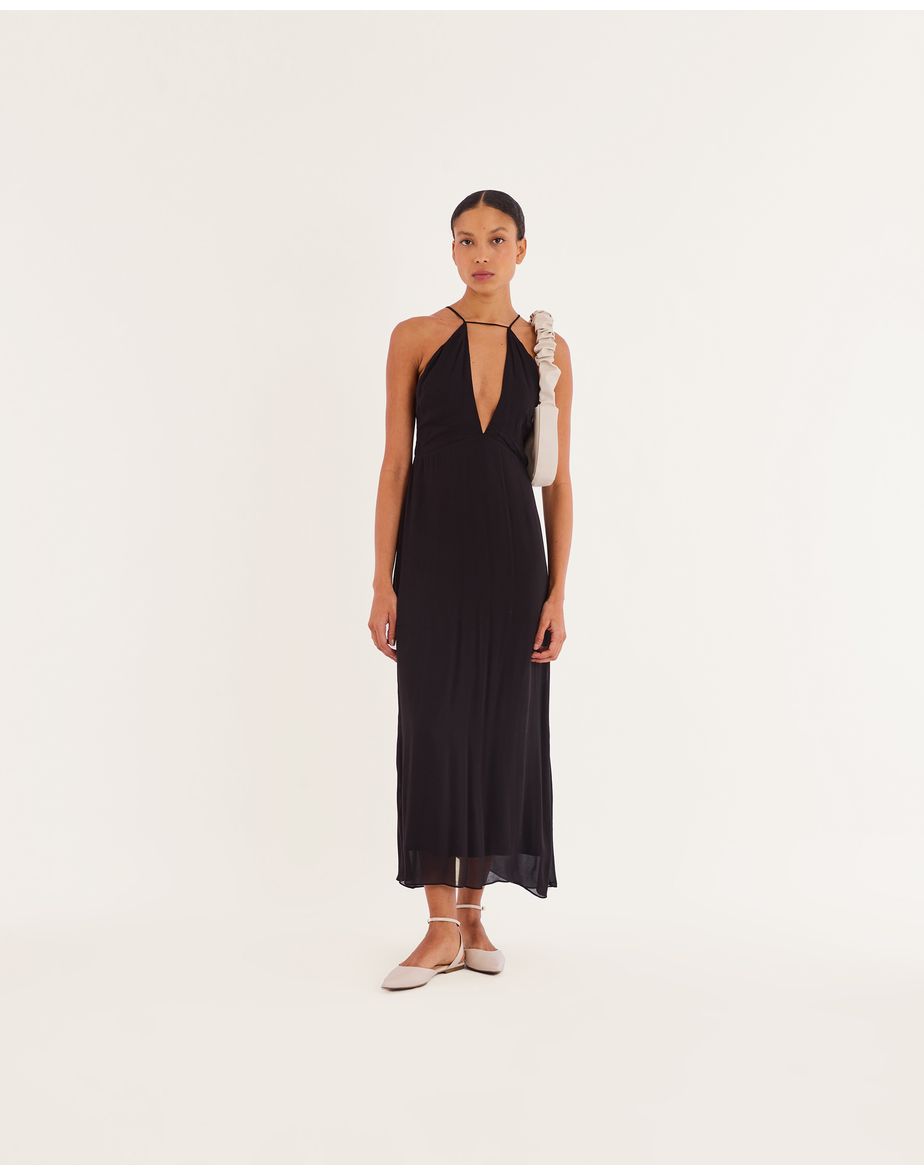 Vestido frente bos preto