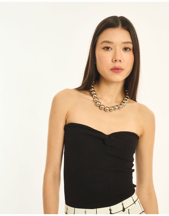 Blusa tqc rib bos preto