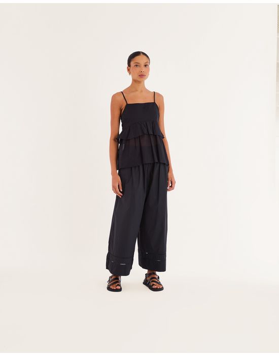 Blusa voil bos preto