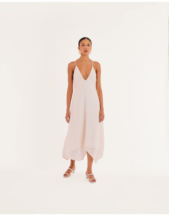 Vestido maya amplo kas off-white