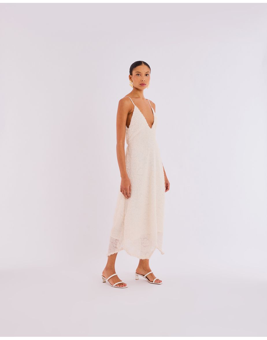 Vestido maya amplo kas off-white