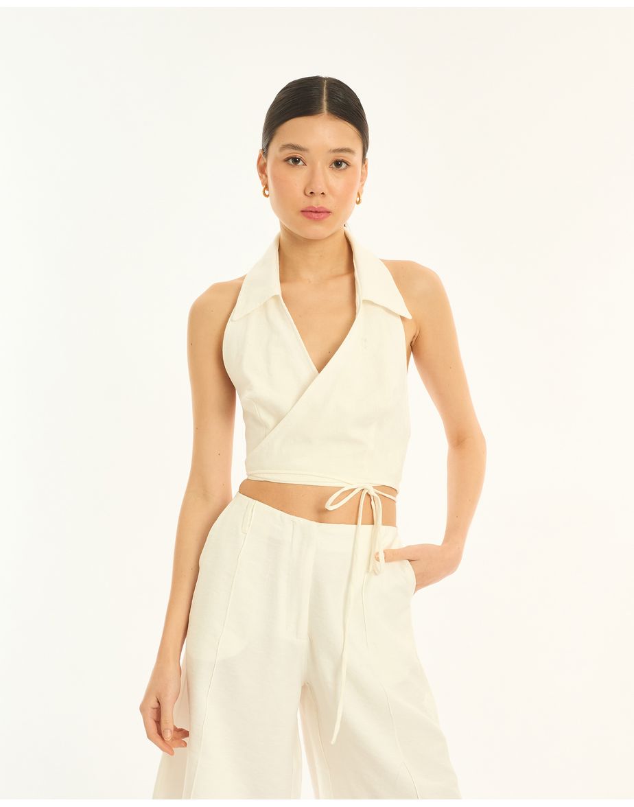Top colete kas off-white