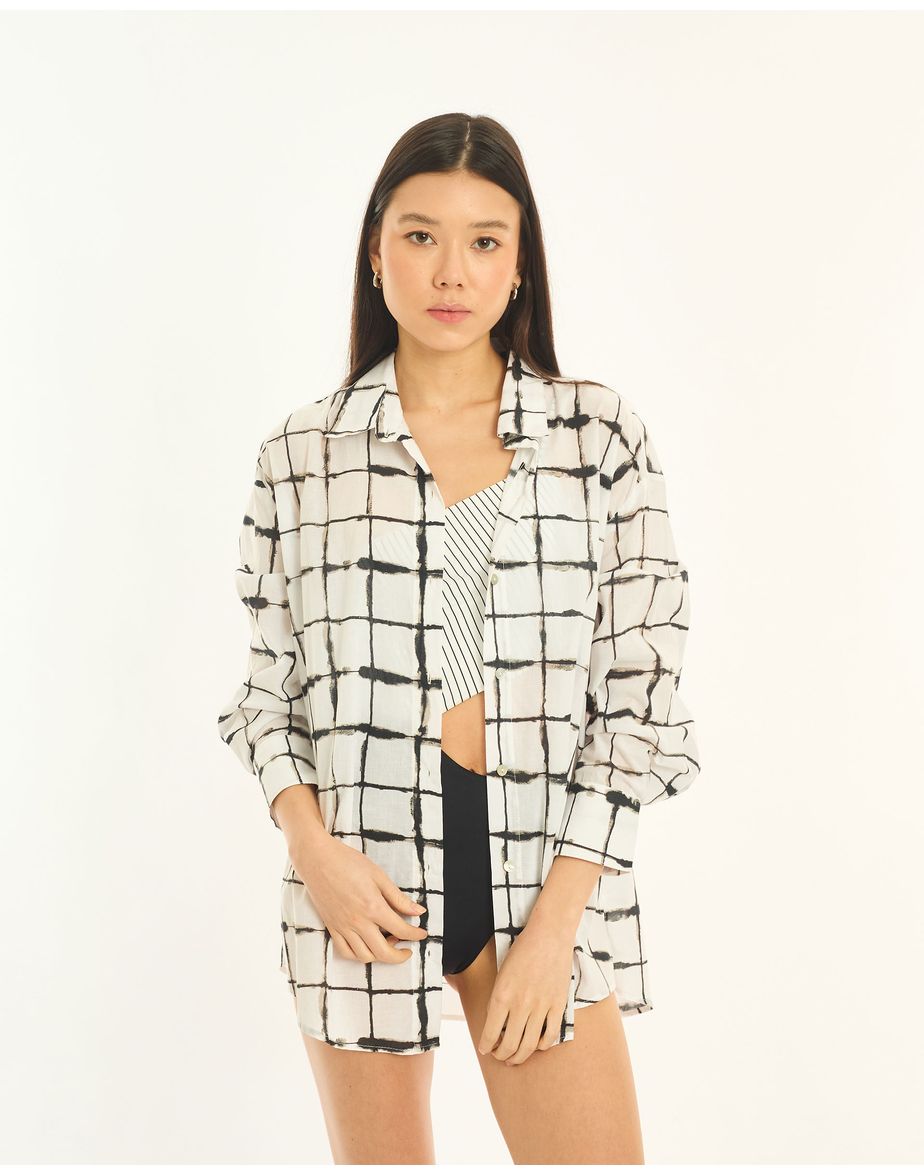 Camisa kasra kas estampado