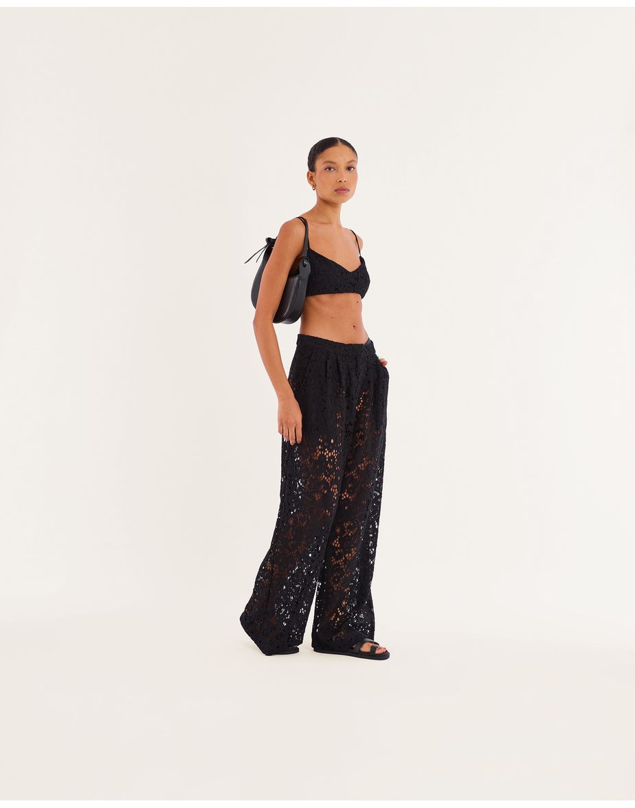 Calça renda kas preto