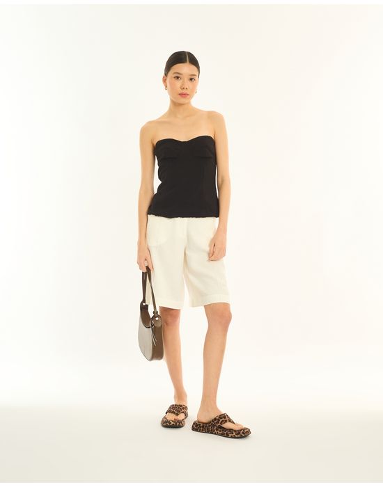 Corselet coluna met  preto