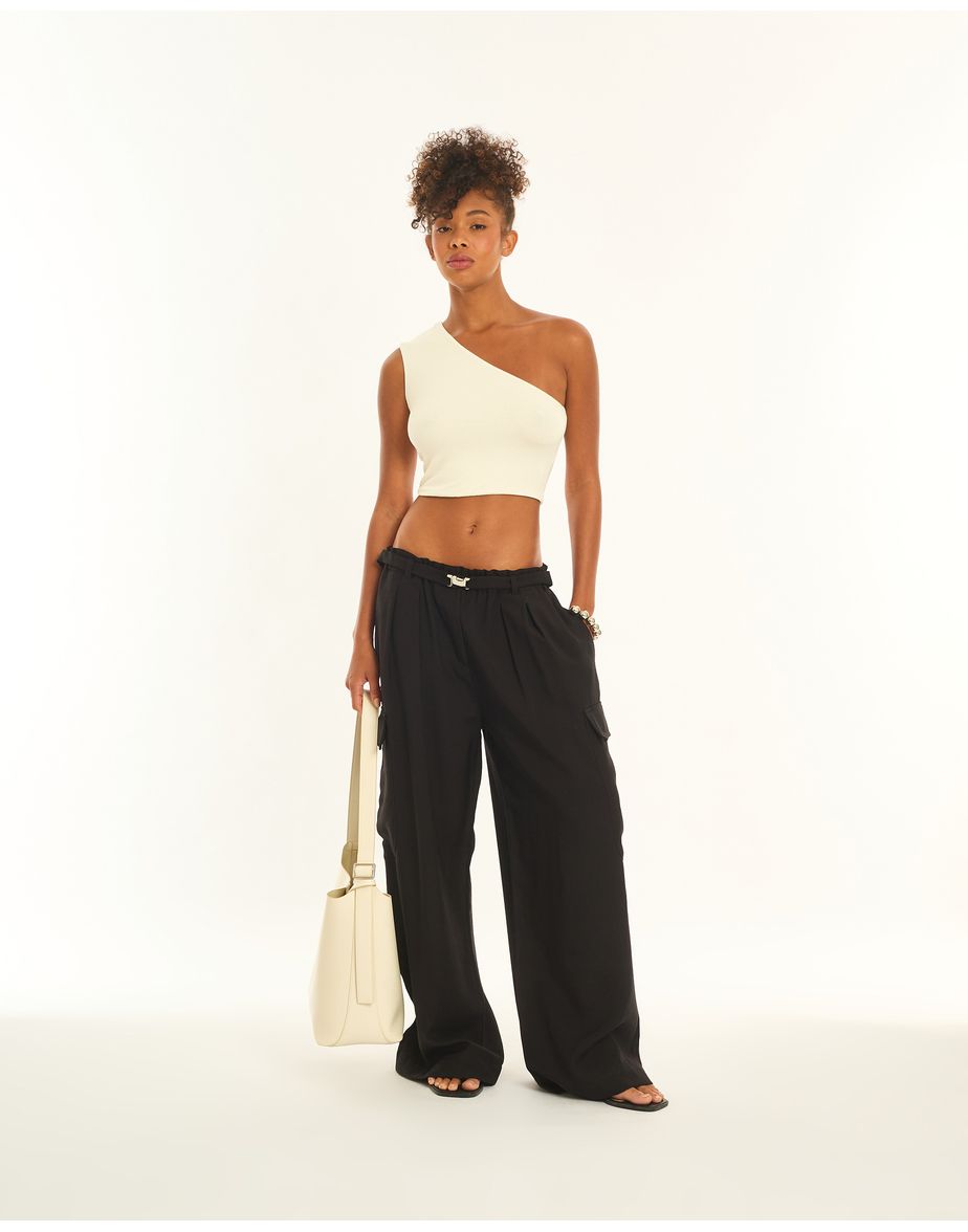 Top ombro sut off-white
