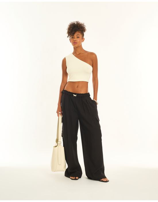 Top ombro sut off-white