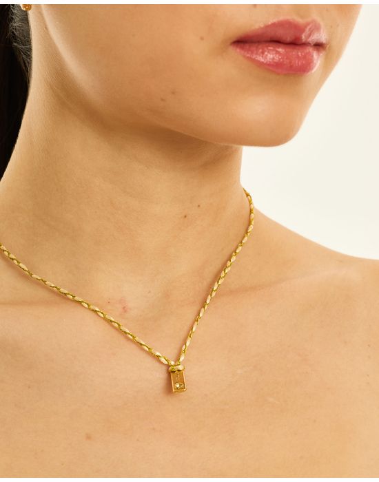 Colar trança maya kas dourado
