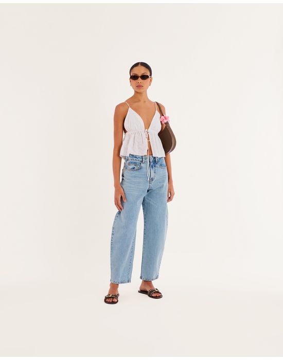 Top laise nav off-white