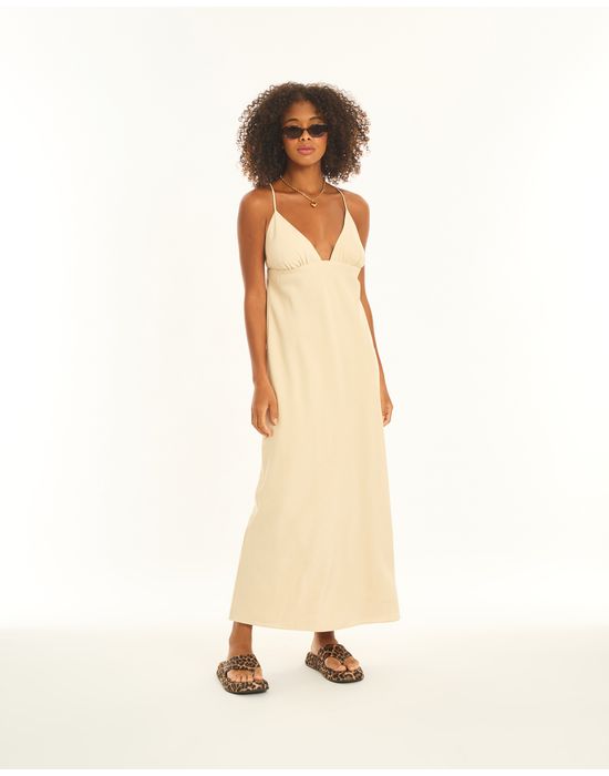 Vestido carolina herédia bege