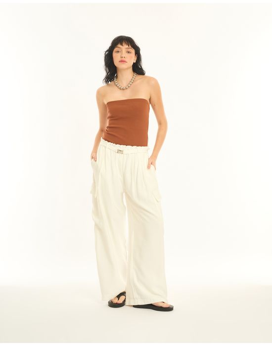 Calça fivela sport off-white