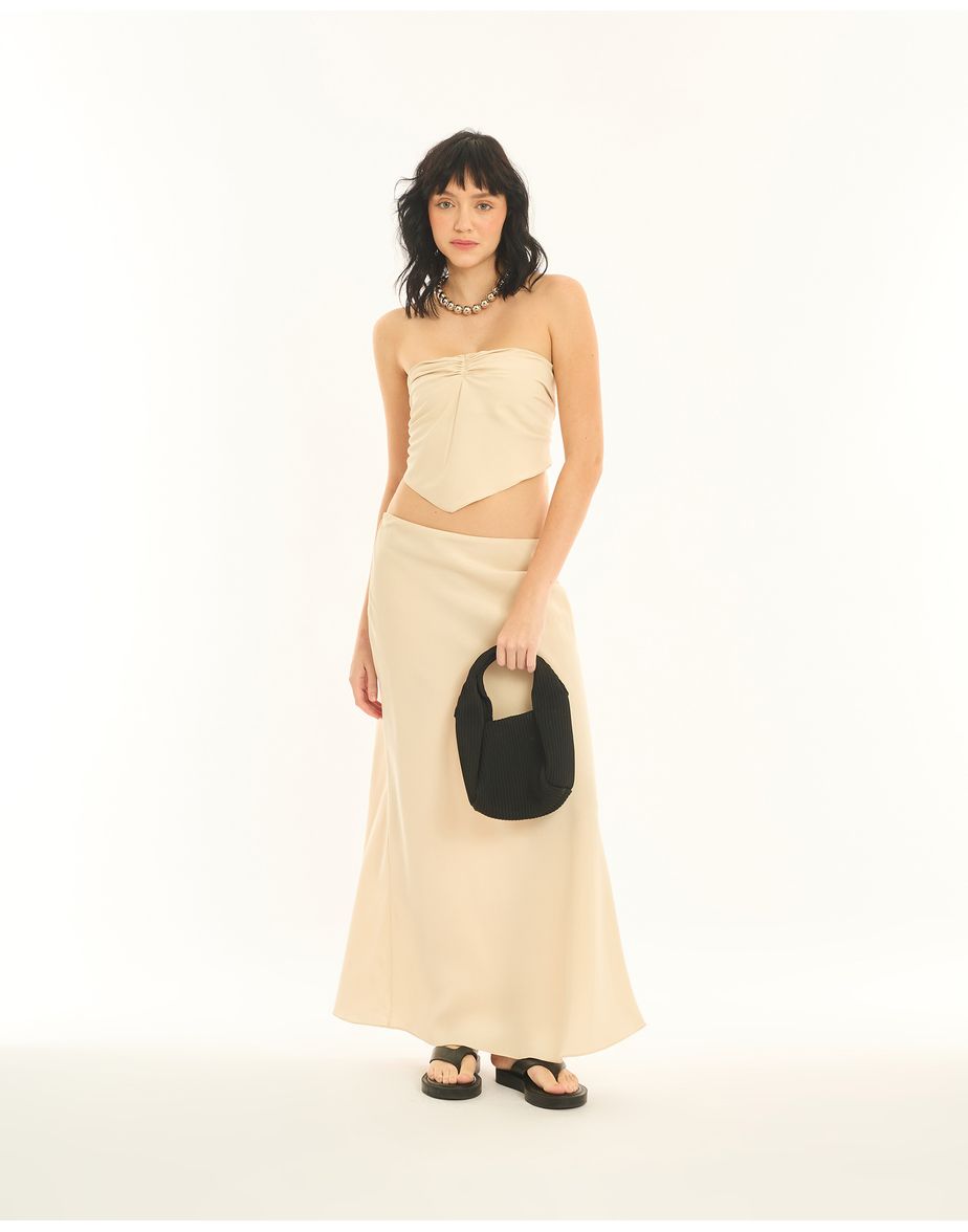 Top slim lia bege