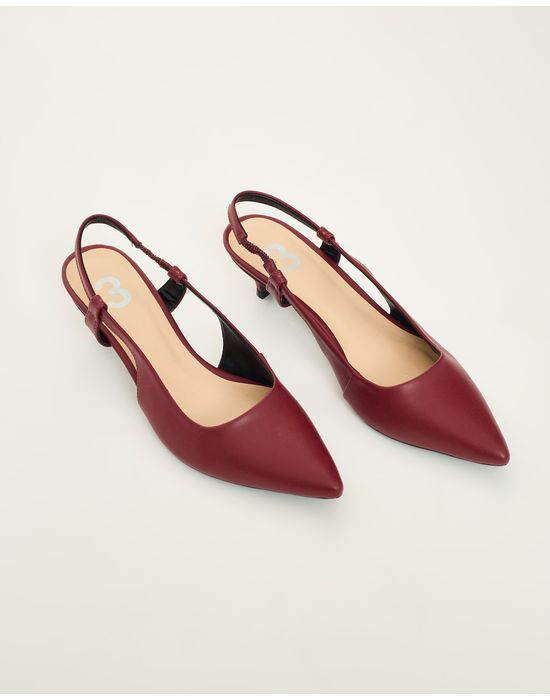 Sapato slingback time vermelho