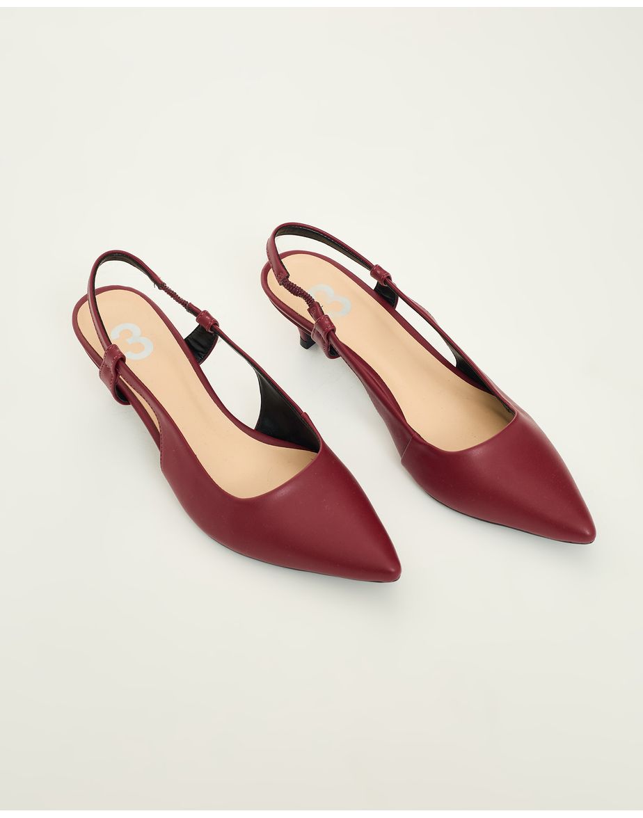 Sapato slingback time vermelho