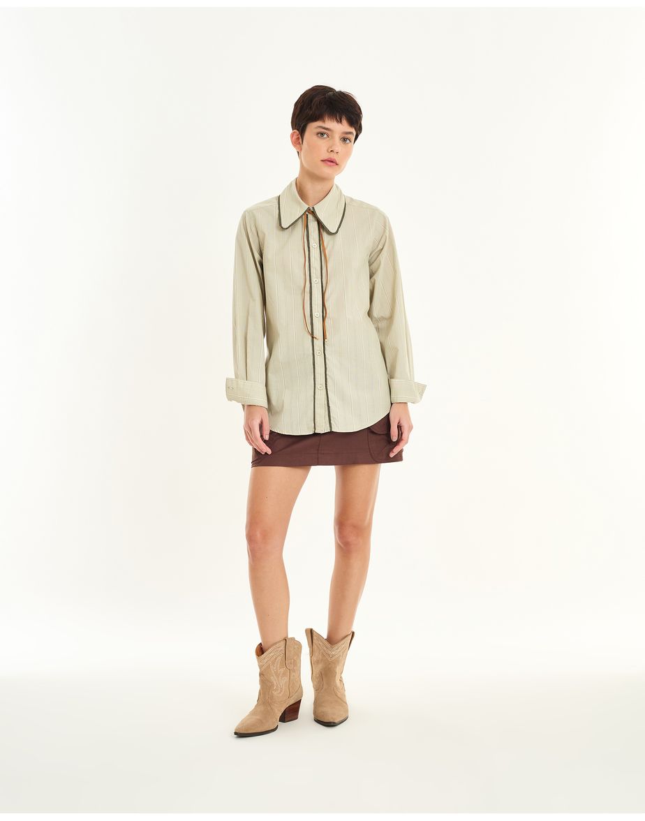 Camisa vivo girl listrado verde