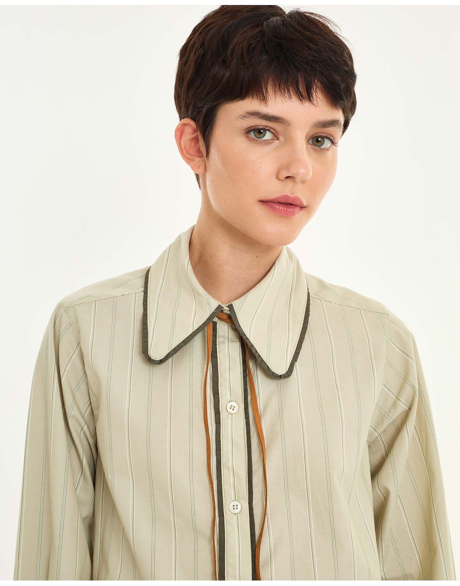 Camisa vivo girl listrado verde