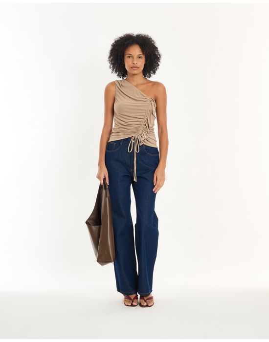 Blusa drape epo cinza