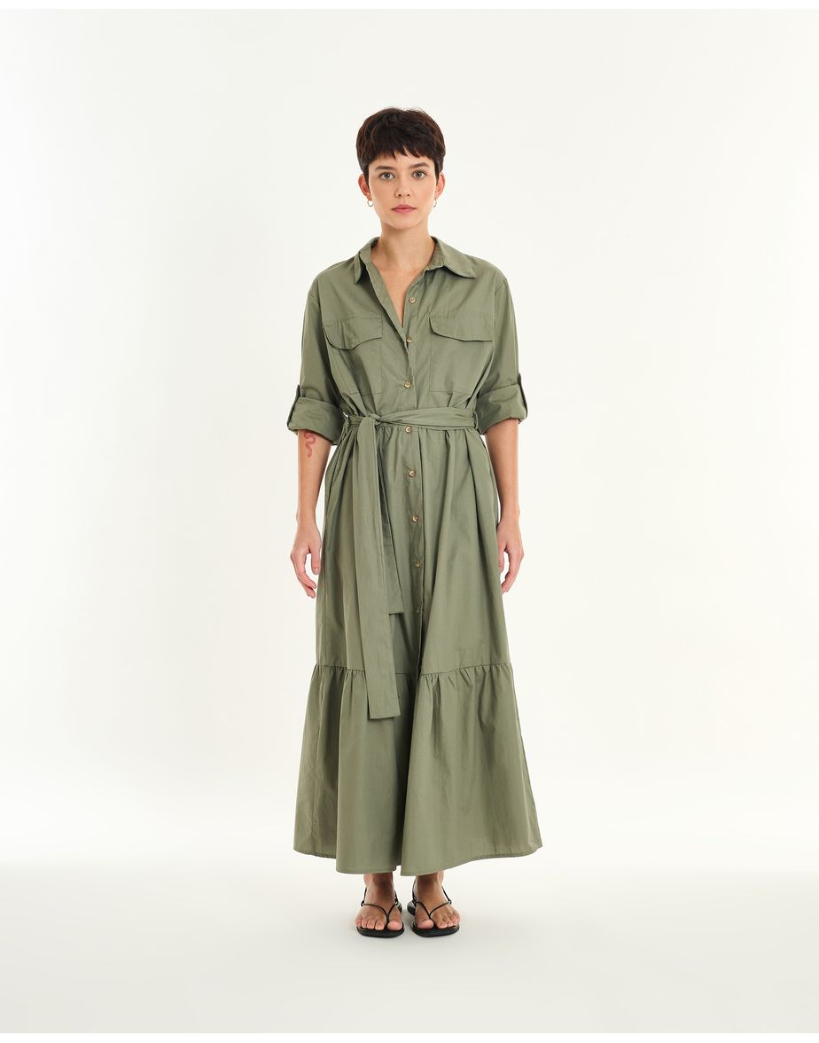 Vestido chemise girl verde