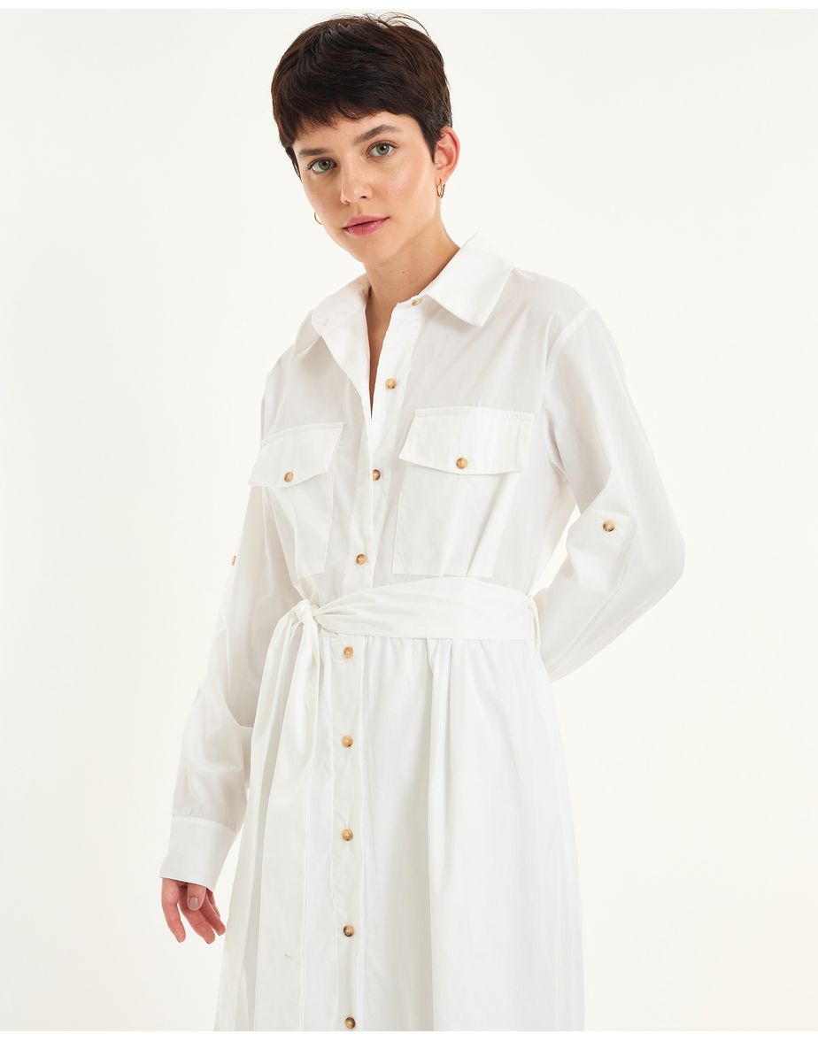 Vestido chemise girl branco