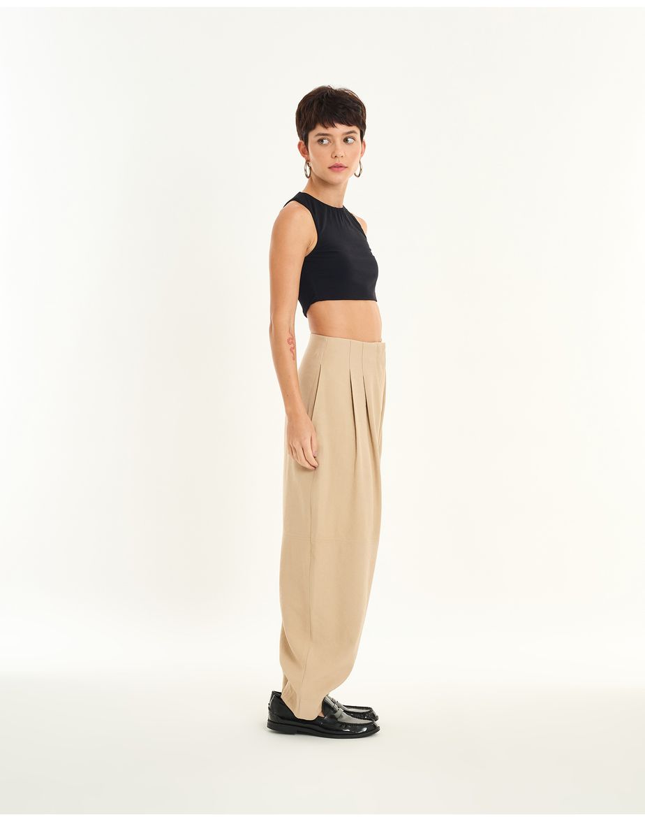 Calça oval time bege