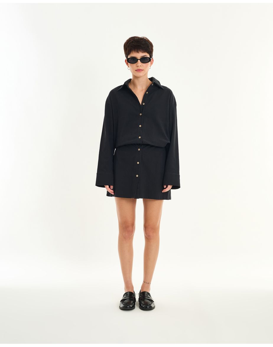 Vestido chemise time preto