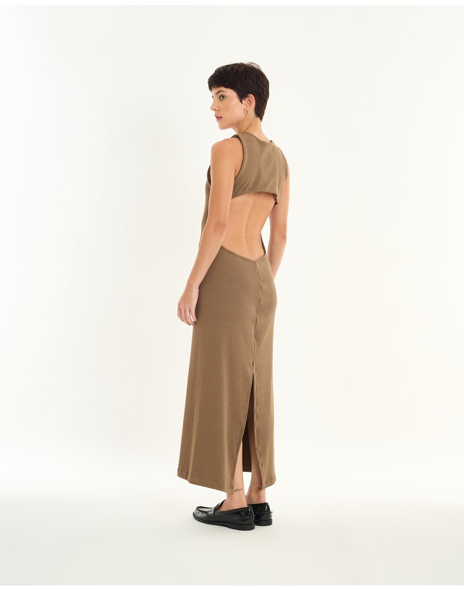 Vestido costas time cinza
